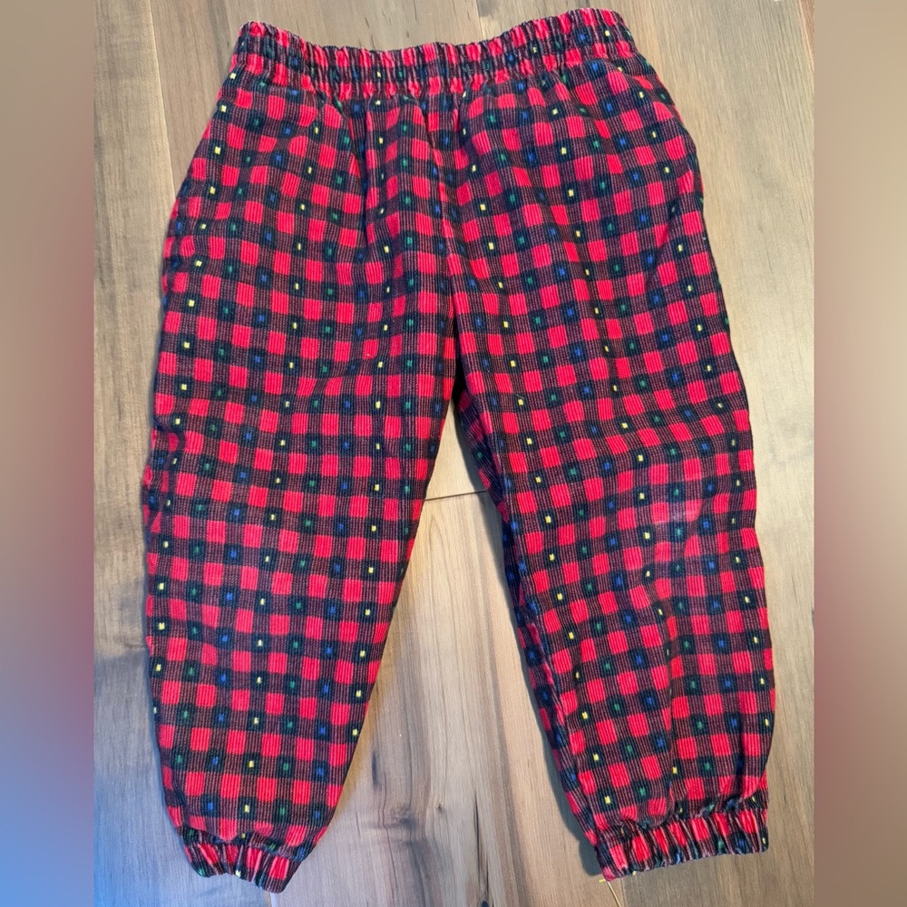 Kelly’s Kids Vintage Corduroy Pants Joggers check Size 2 USA